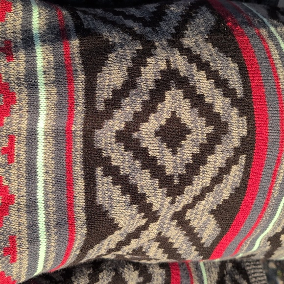 Vintage 80's 90's KEREN HART Knit Long Soft Sweater Duster & Hoodie Hood Sz S - Picture 9 of 9